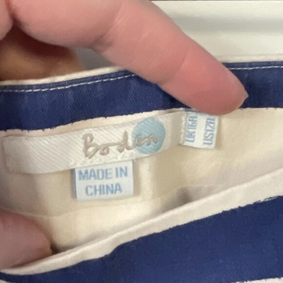 Boden Striped Skirt w/ Floral Design (size US 12R) - EUC - Picture 4 of 4